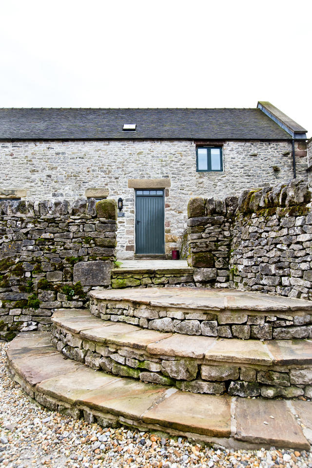 Steps up to Front Door- Cruck'd Barn Steps up to Front Door- Cruck'd Barn