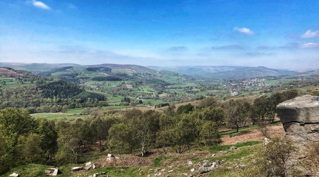 Serene views of the Peak District