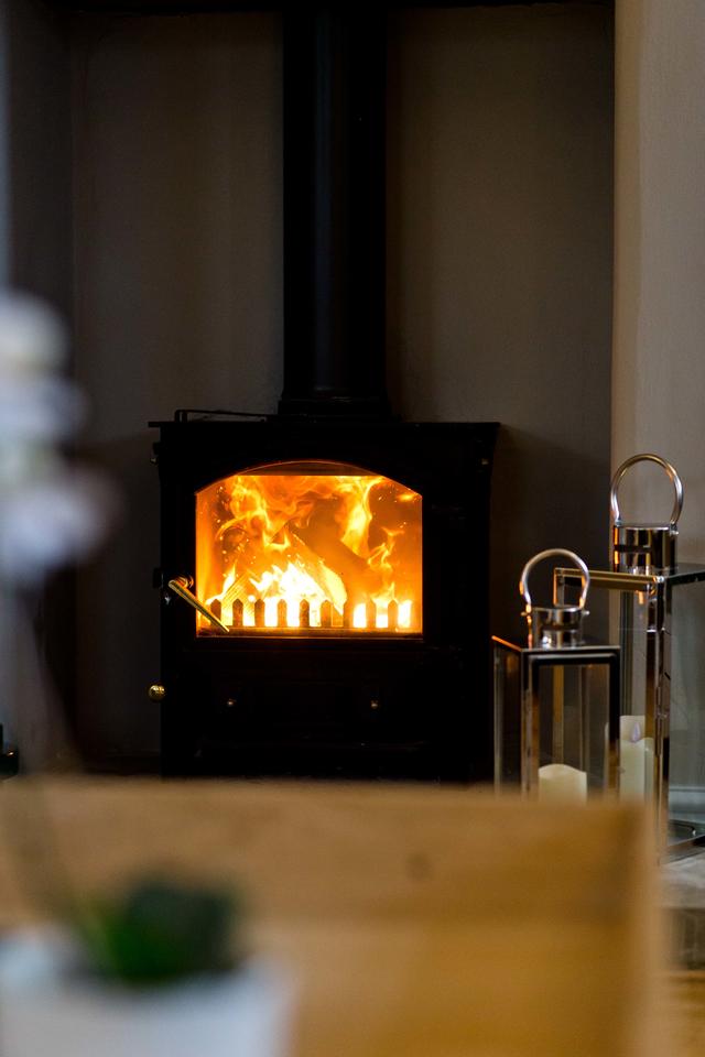 Roaring Log Burner in Manifold Barns Lounge Roaring Log Burner in Manifold Barns Lounge