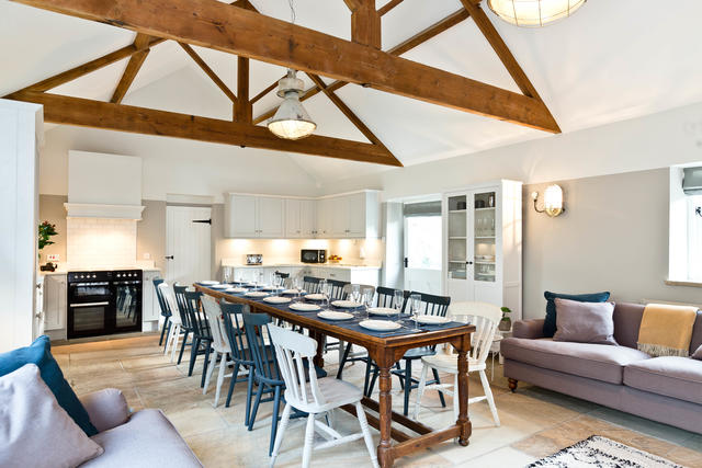 Dining for up to 16 guests in The Old Dairy Dining for up to 16 guests in The Old Dairy