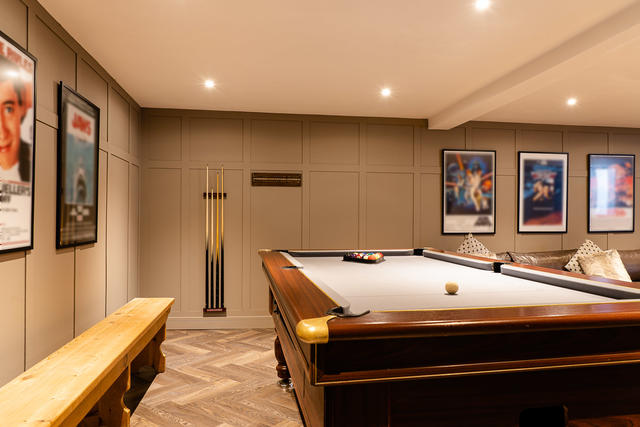 Pool table in the new games room Pool table in the new games room