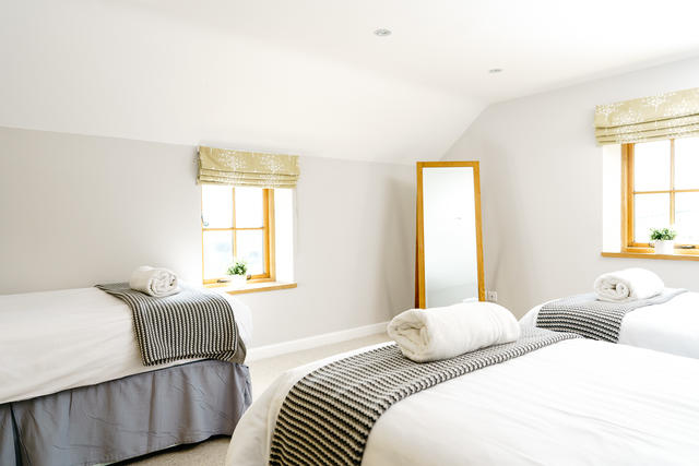 Bedroom 3 in the main house can be made up as a double or twin with an additional single bed